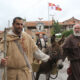 Participantes en una festividad medieval en un pueblo de Palencia
