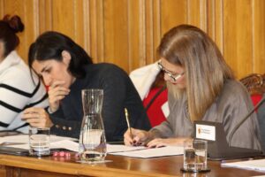 Reunión del Ayuntamiento de Palencia sobre el aparcamiento disuasorio del Cristo