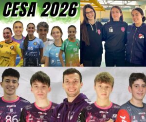 Jugadores de balonmano de Palencia en el Campeonato de España