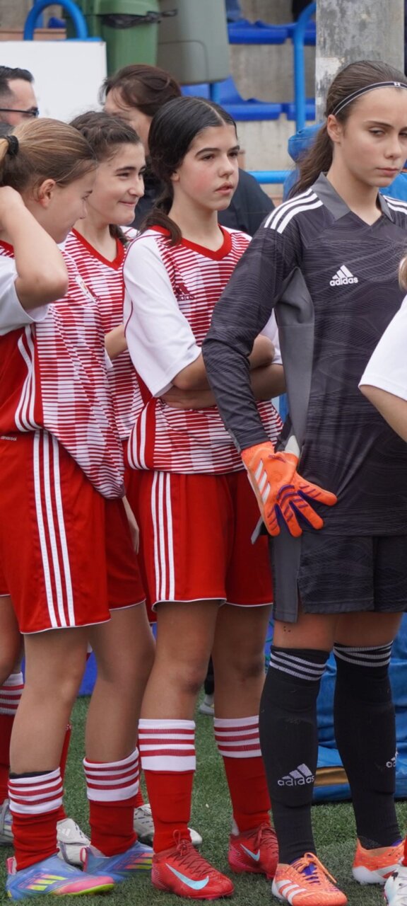 Jugadoras del Palencia Fútbol Femenino en la selección Sub-14