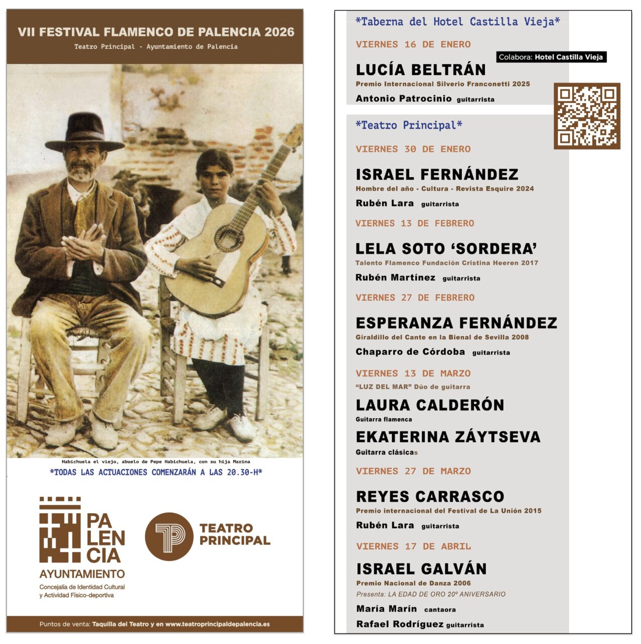 Cartel del VII Festival Flamenco de Palencia 2026 con artistas y fechas