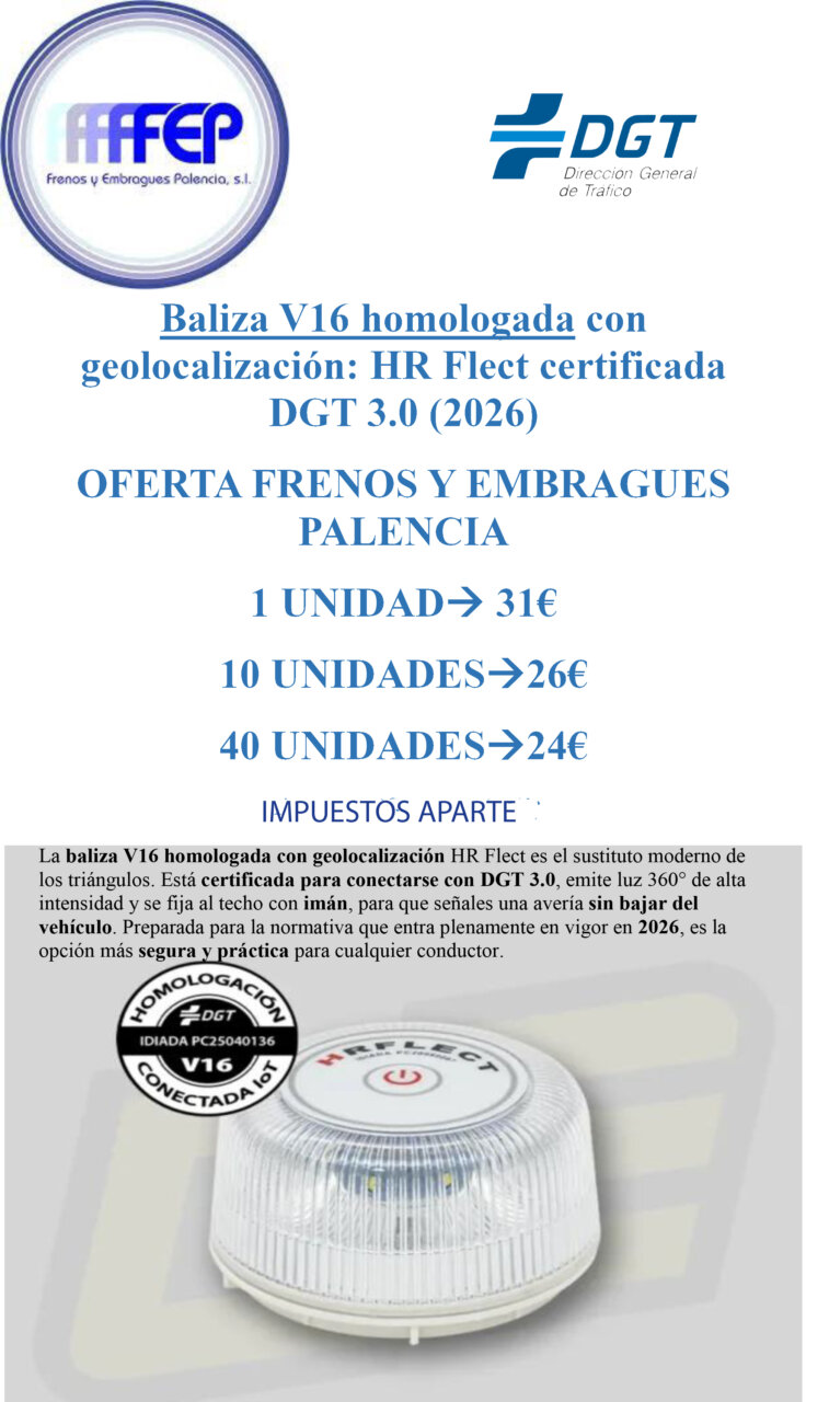 Baliza V16 homologada con geolocalización para vehículos