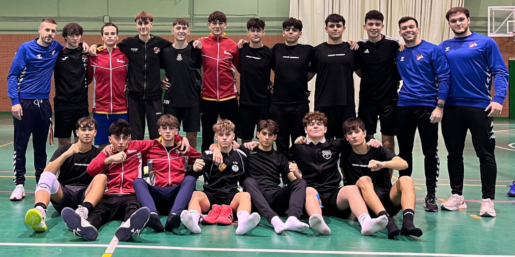 Jugadores de balonmano en concentración en Castilla y León