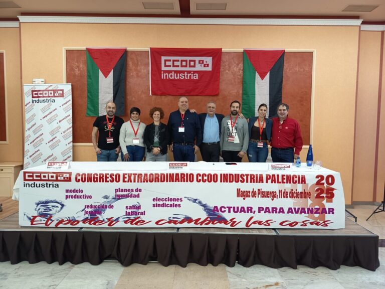 Participantes en el Congreso Extraordinario de CCOO Industria en Palencia.