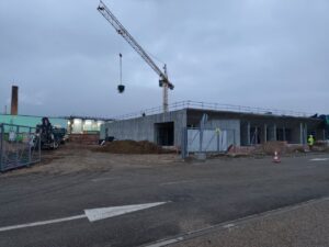 Obras de construcción del nuevo hospital de radioterapia en Palencia