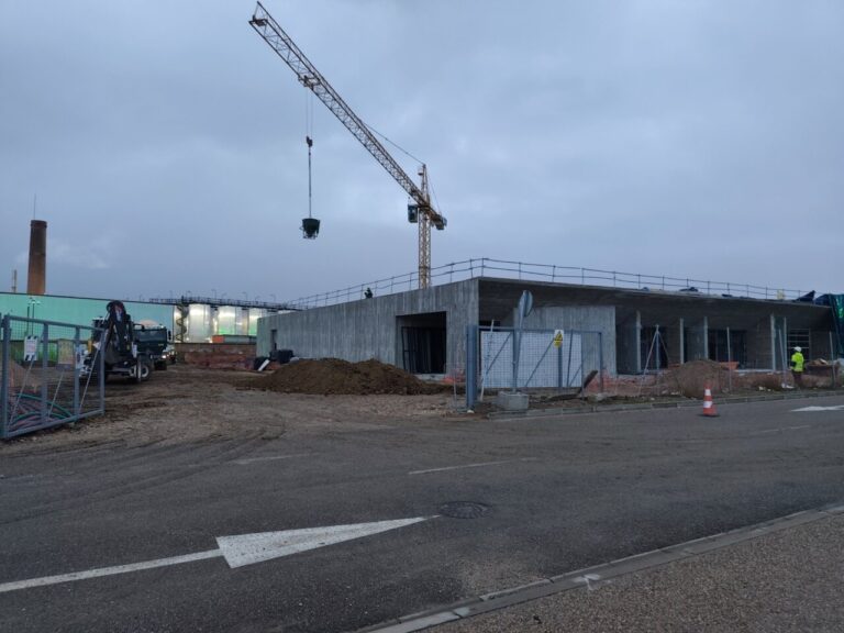 Obras de construcción del nuevo hospital de radioterapia en Palencia