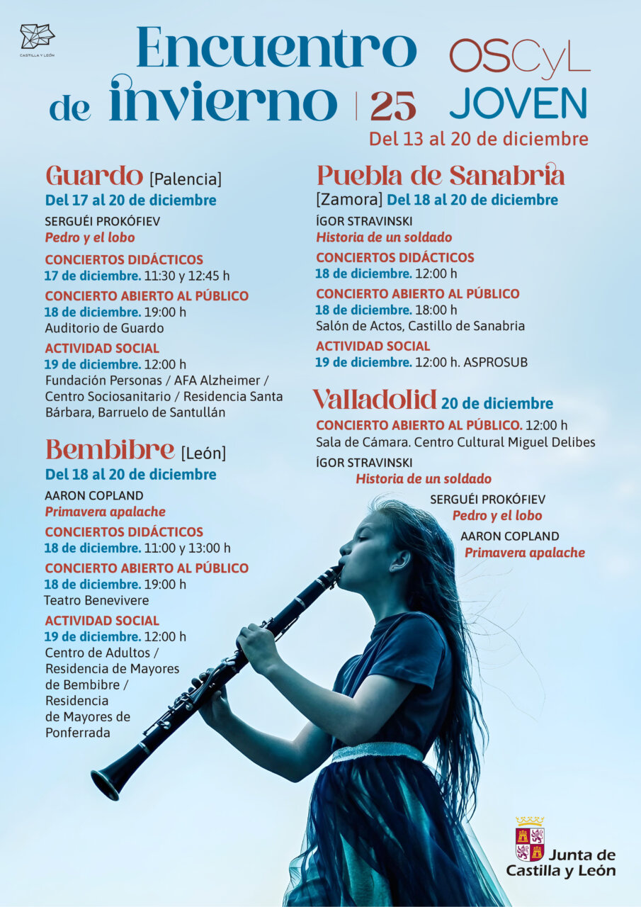 Cartel del Encuentro de Invierno de la OSCyL Joven en Guardo
