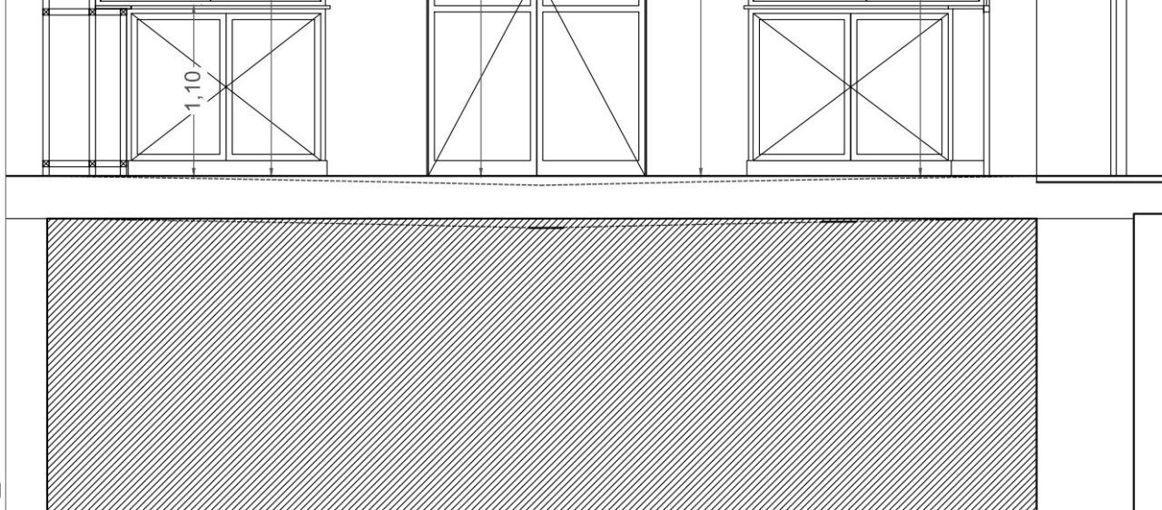 Esquema técnico del suelo en la biblioteca del Palacio Provincial