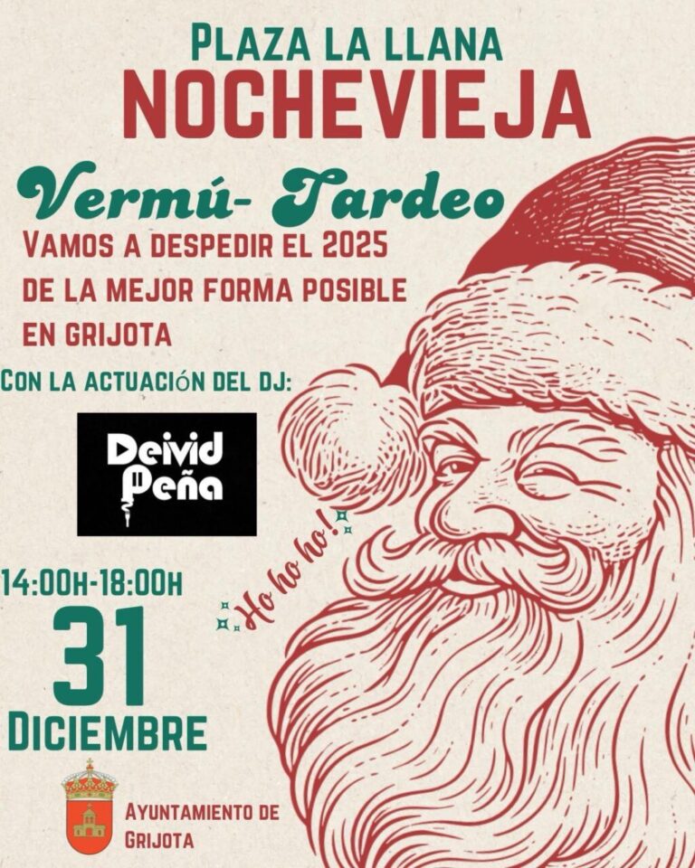 Cartel del vermú-tardeo en Grijota para despedir el año