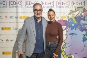 Jorge Sanz y otra persona en la gala del Día Más Corto