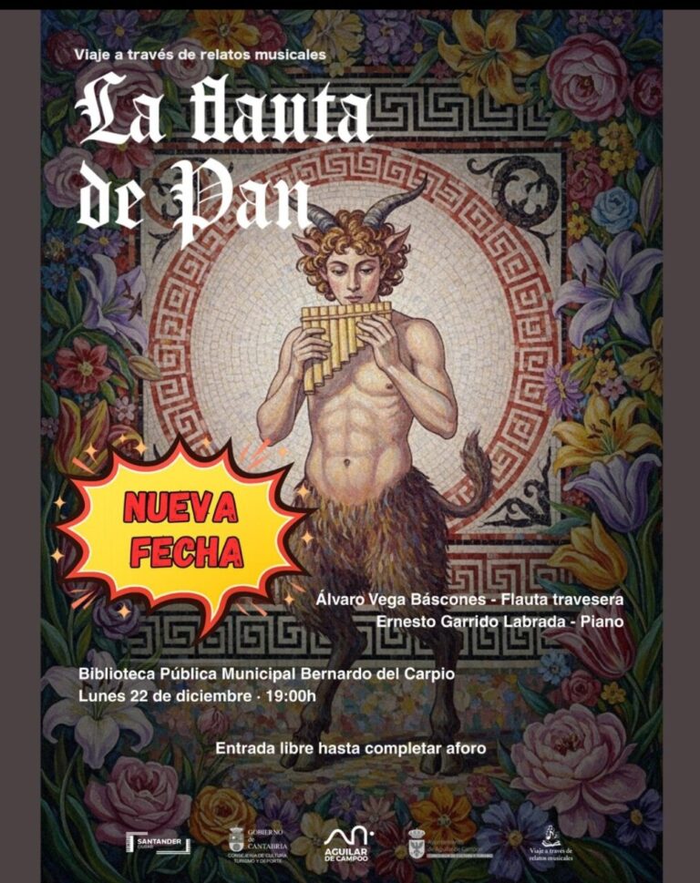 Cartel del concierto La Flauta de Pan en Aguilar de Campoo