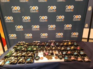 Productos de cannabis confiscados durante una operación policial en Palencia