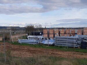 Materiales de construcción para parque solar en Herrera de Pisuerga