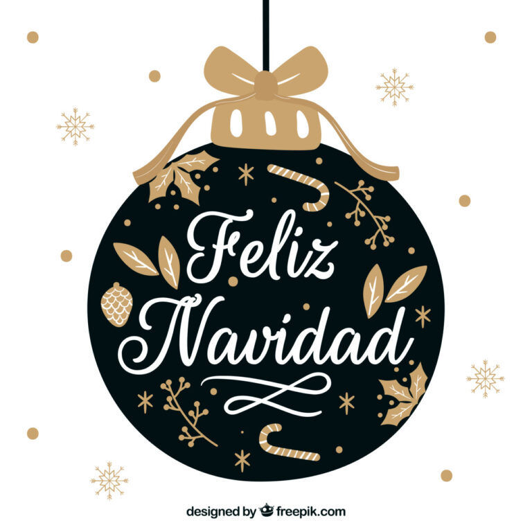Adorno navideño con el texto Feliz Navidad y decoraciones festivas