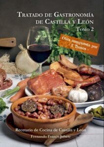 Portada del libro Tratado de Gastronomía de Castilla y León, Tomo 2 con platos típicos
