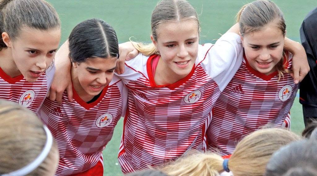 Jugadoras del Palencia Fútbol Femenino en un momento de equipo