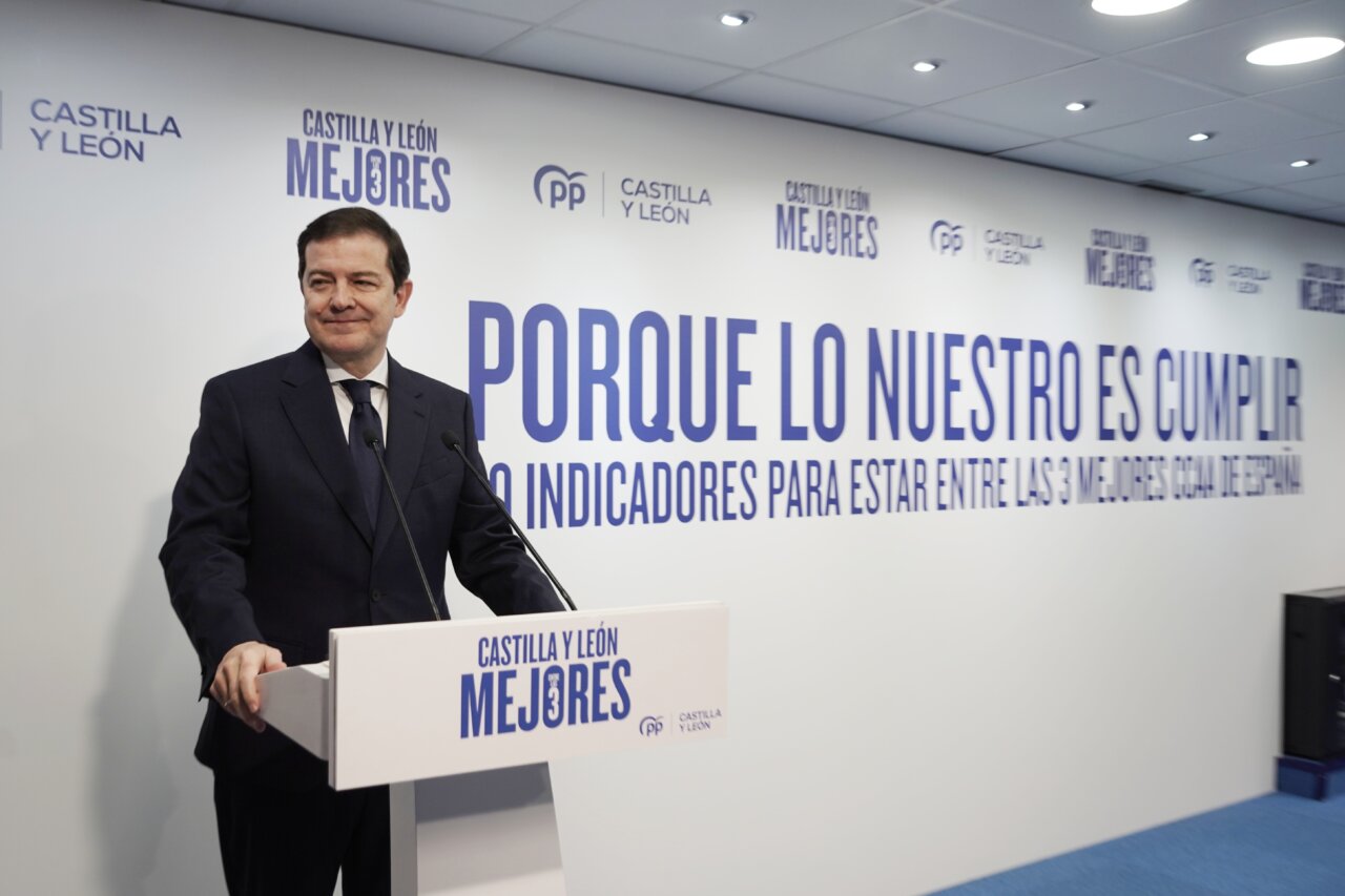 Alfonso Fernández Mañueco en un evento político en Castilla y León