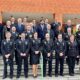 Grupo de agentes de la Policía Nacional en el aniversario en Palencia