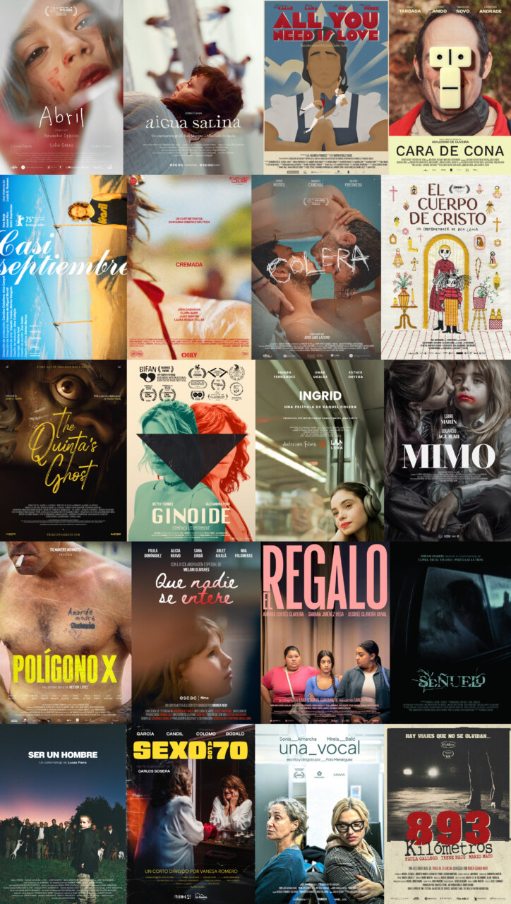 Pósters de cortometrajes de la Muestra de Cine Internacional de Palencia