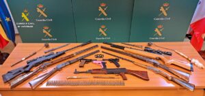 Incautación de armas de fuego y munición por la Guardia Civil en Palencia