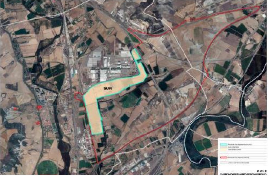 Mapa del Polígono Industrial La Gijona en Villamuriel de Cerrato