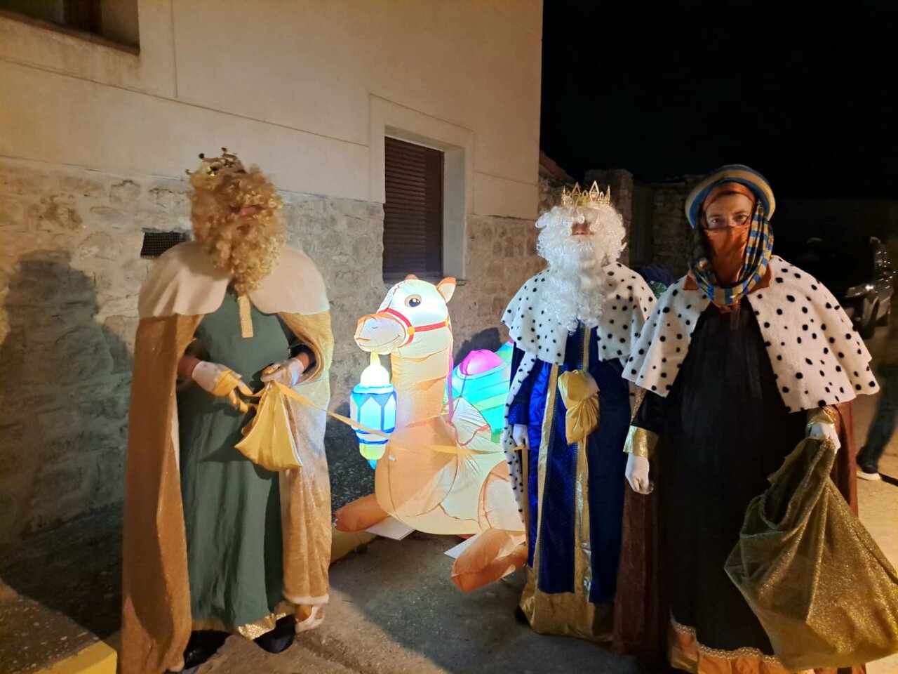 Tres Reyes Magos en Hornillos de Cerrato durante la celebración