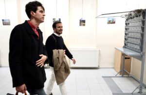 Juan Gascón y Alberto Garzón en un evento sobre energía en Castilla y León