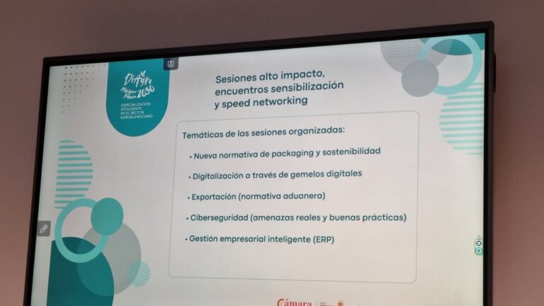 Presentación sobre el proyecto DiAgro Palencia 2030 en una pantalla