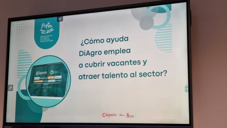 Presentación sobre el proyecto DiAgro Palencia 2030 en pantalla