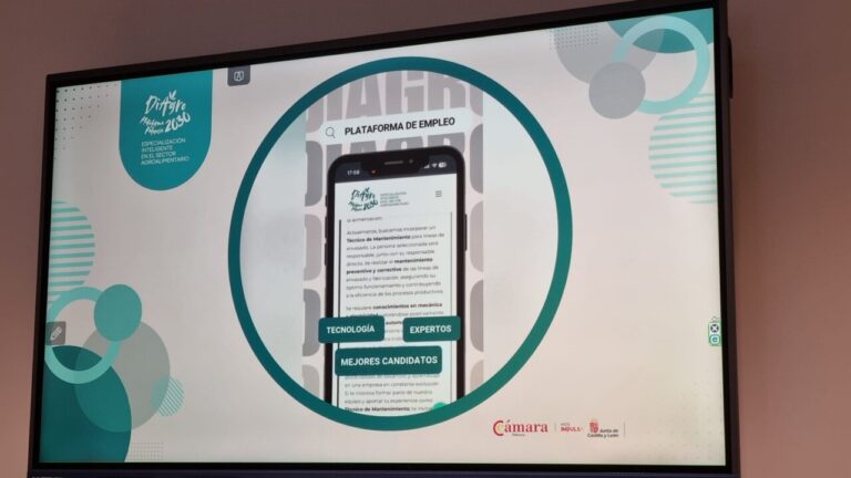 Presentación del proyecto DiAgro Palencia 2030 en una pantalla