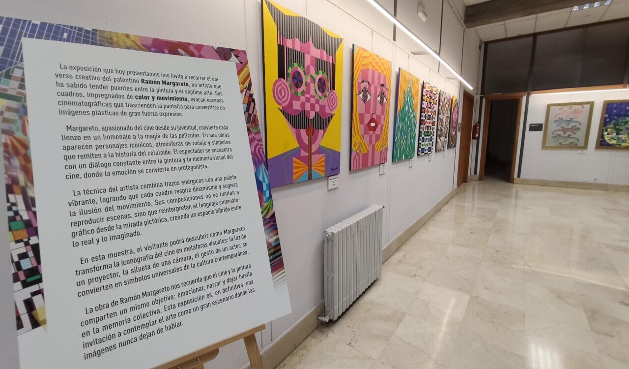 Exposición de obras de Ramón Margareto en la Biblioteca Pública de Palencia.