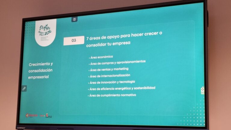 Presentación sobre el proyecto DiAgro Palencia 2030 en pantalla