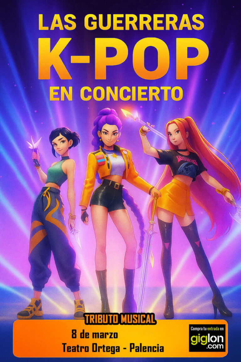 Cartel del concierto Las Guerreras K-Pop en el Teatro Ortega