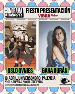 Cartel de presentación del festival Sonorama Ribera 2026 en Palencia.