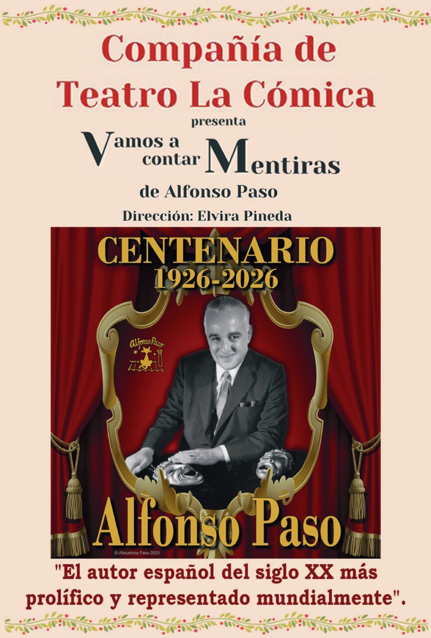 Cartel de la obra Vamos a contar mentiras en el Teatro Ortega