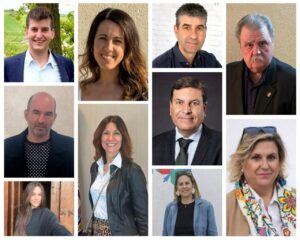 Collage de fotos de candidatos del Partido Popular en Palencia