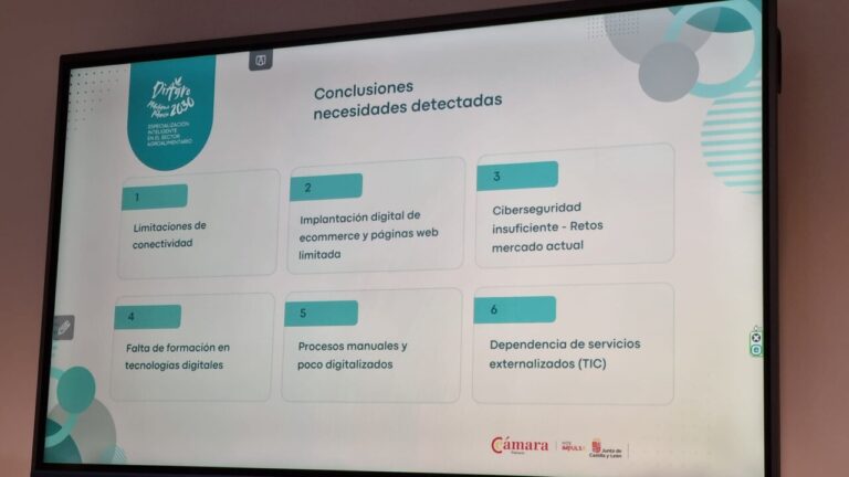 Presentación sobre necesidades digitales en el sector agroalimentario