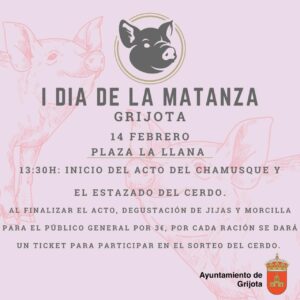 Cartel del Día de la Matanza en Grijota con información del evento