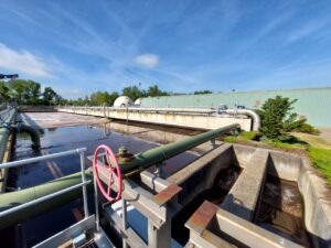 Vista de la Estación Depuradora de Aguas Residuales en Palencia