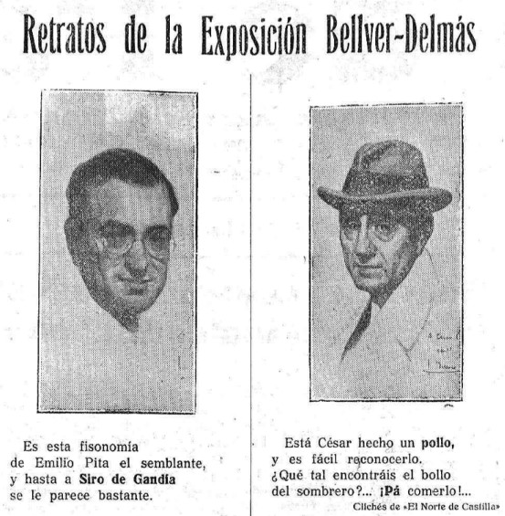 Retratos de la exposición Bellver Delmás en Palencia