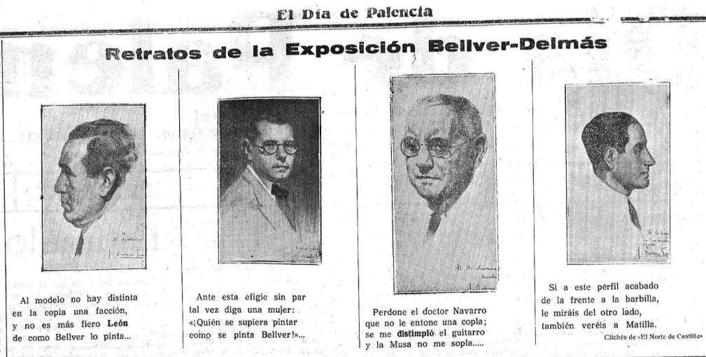 Retratos de la exposición de Bellver Delmás en Palencia
