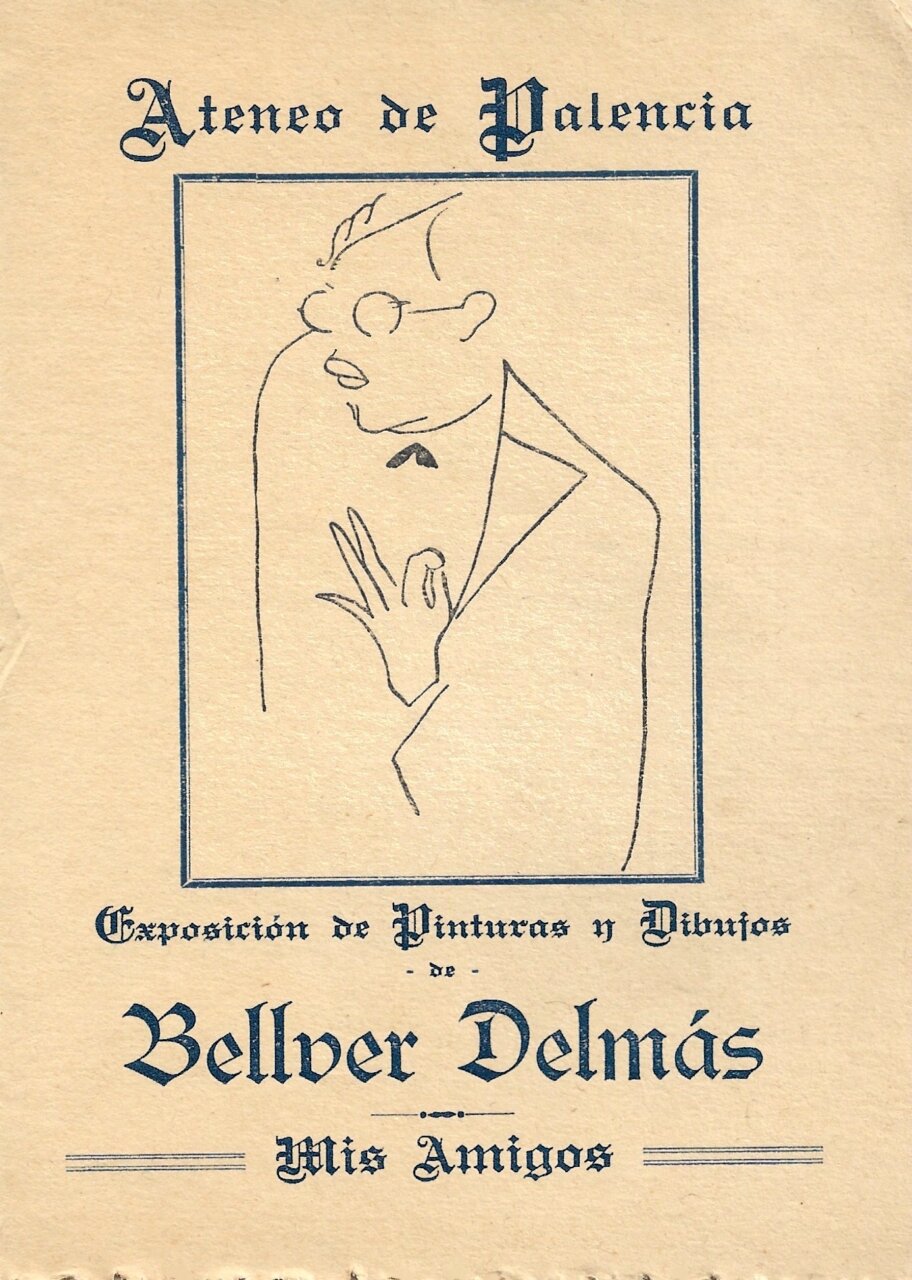 Folleto de la exposición de Bellver Delmás en Palencia en 1926