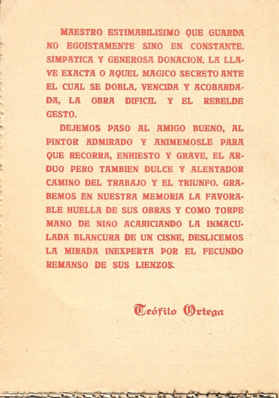 Texto sobre la exposición de José Bellver en Palencia en 1926