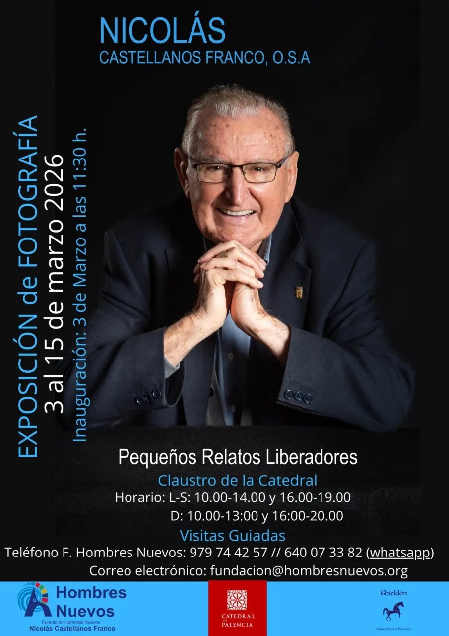 Retrato de Nicolás Castellanos Franco en la exposición de fotografía.