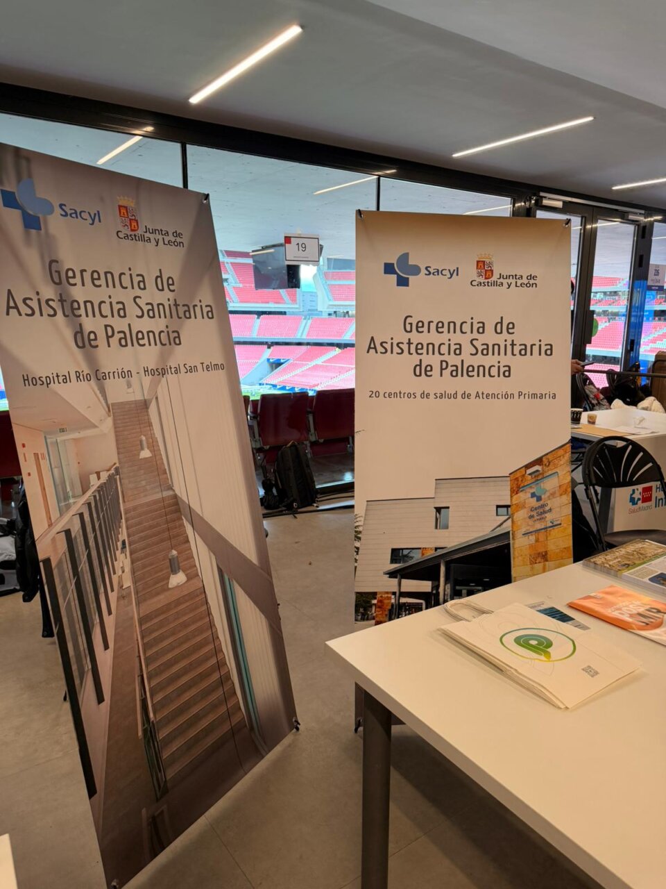 Stand de la Gerencia de Asistencia Sanitaria de Palencia en un evento