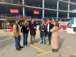el PSOE de Palencia inicia la campaña en el hospital en construcción, tras el anuncio de la nueva rescisión del contrato