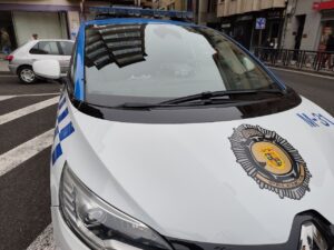 Vehículo de la Policía Local de Palencia en una intervención durante el carnaval