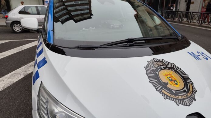 Vehículo de la Policía Local de Palencia en una intervención durante el carnaval