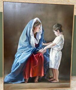 Pintura religiosa de Javier Hoyos Arribas en la catedral de Palencia