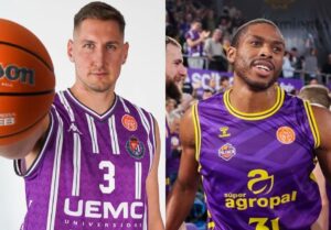 Vasilije Vučetić y Stephen Ugochukwu en el equipo de baloncesto